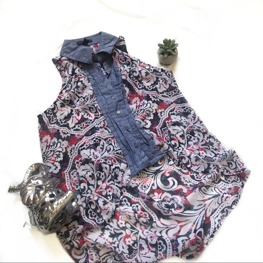 🔥New Button Up Sleeveless High Low
